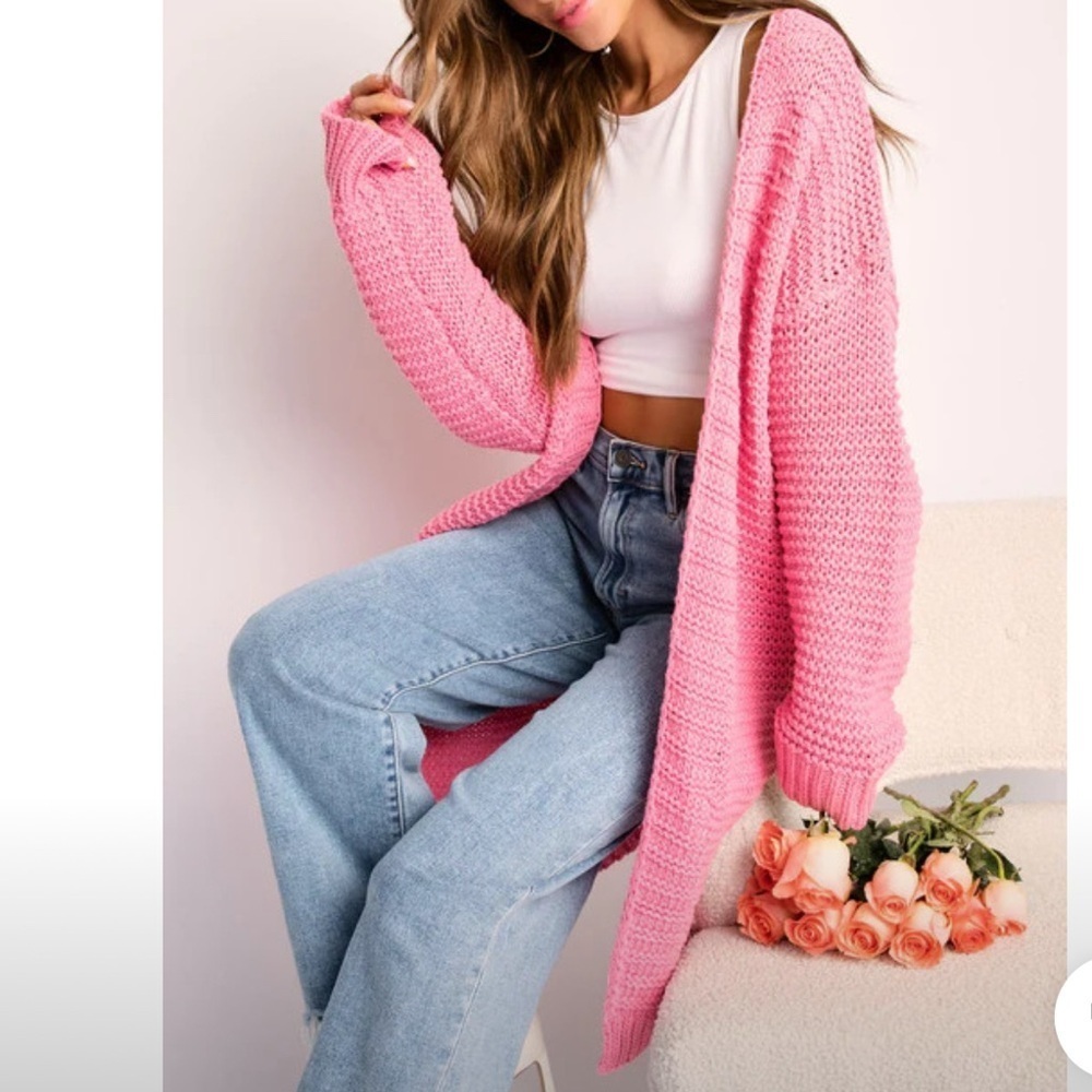 Vici Fond of You Cotton Blend Tie Cardigan Sweater